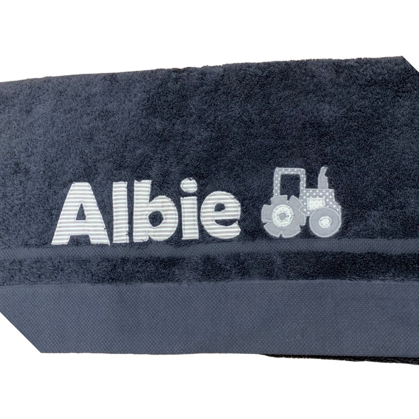 Personalised Bath Towel | Slate