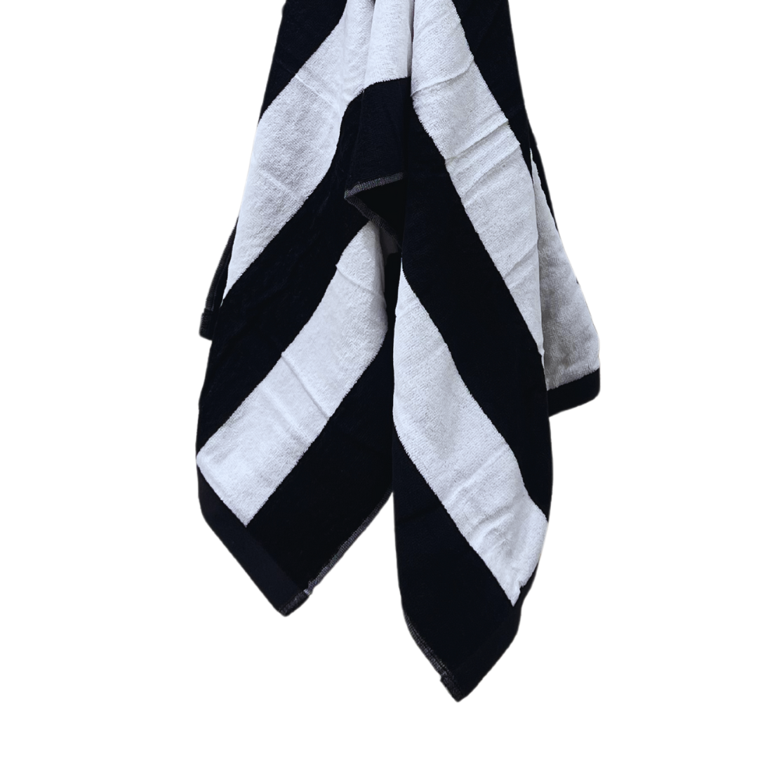 Personalised Beach Towel | Black