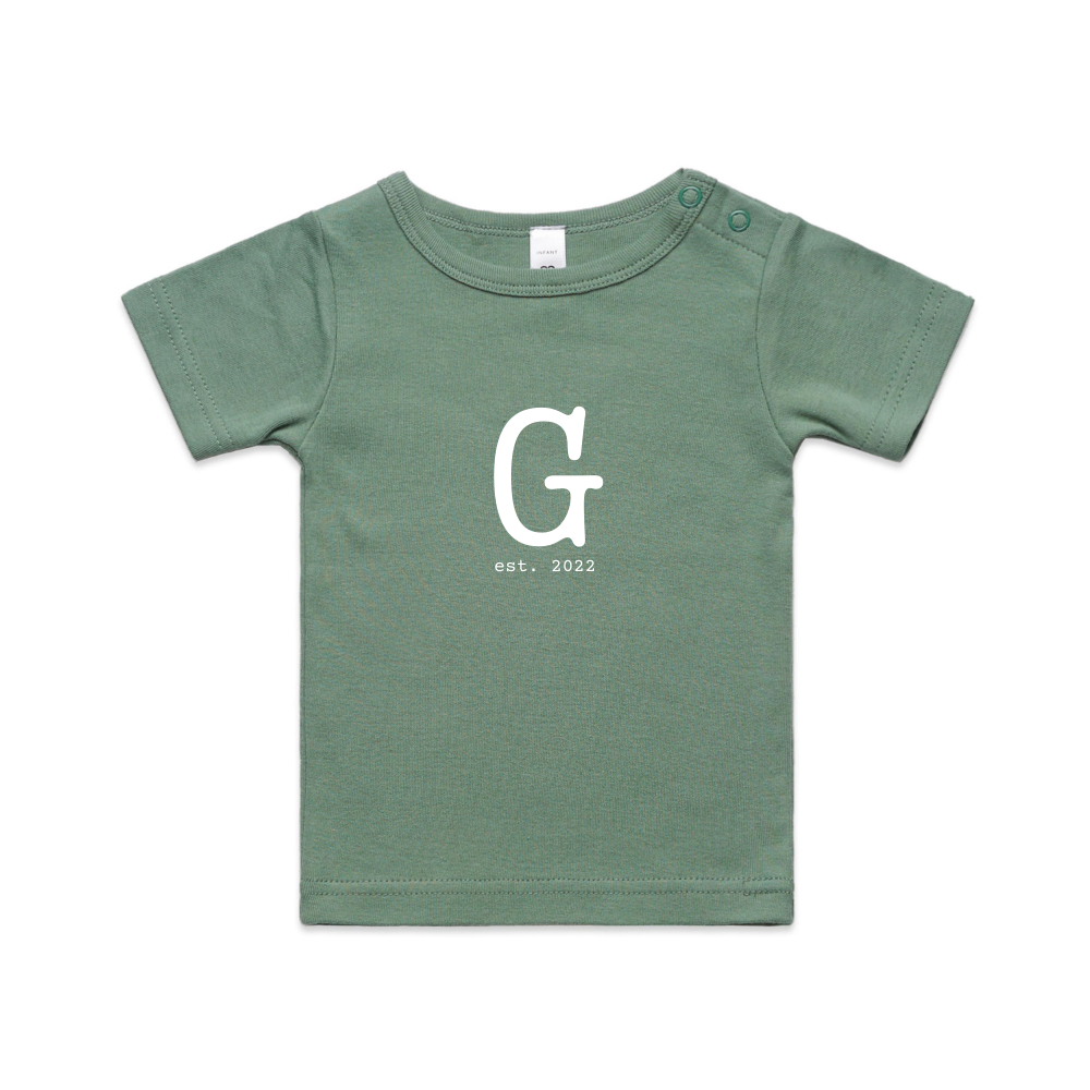Initial Established mini tee (Typewriter)