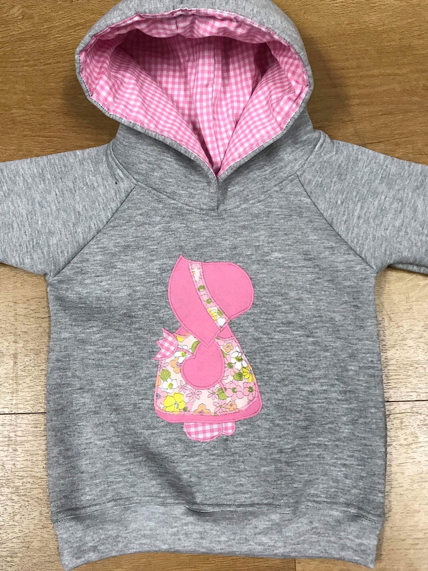 Hobby Doll Hoodie on Grey Marle