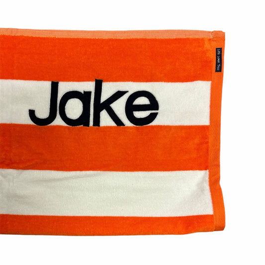 Personalised Beach Towel | Orange