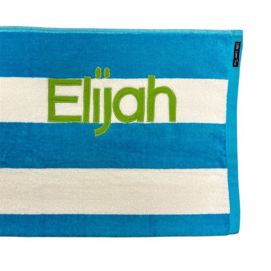 Personalised Beach Towel | Aqua