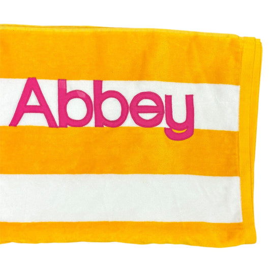 Personalised Beach Towel | Yellow