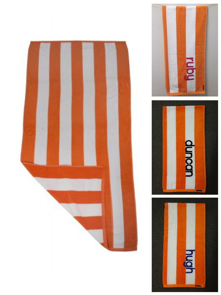 Personalised Beach Towel | Orange