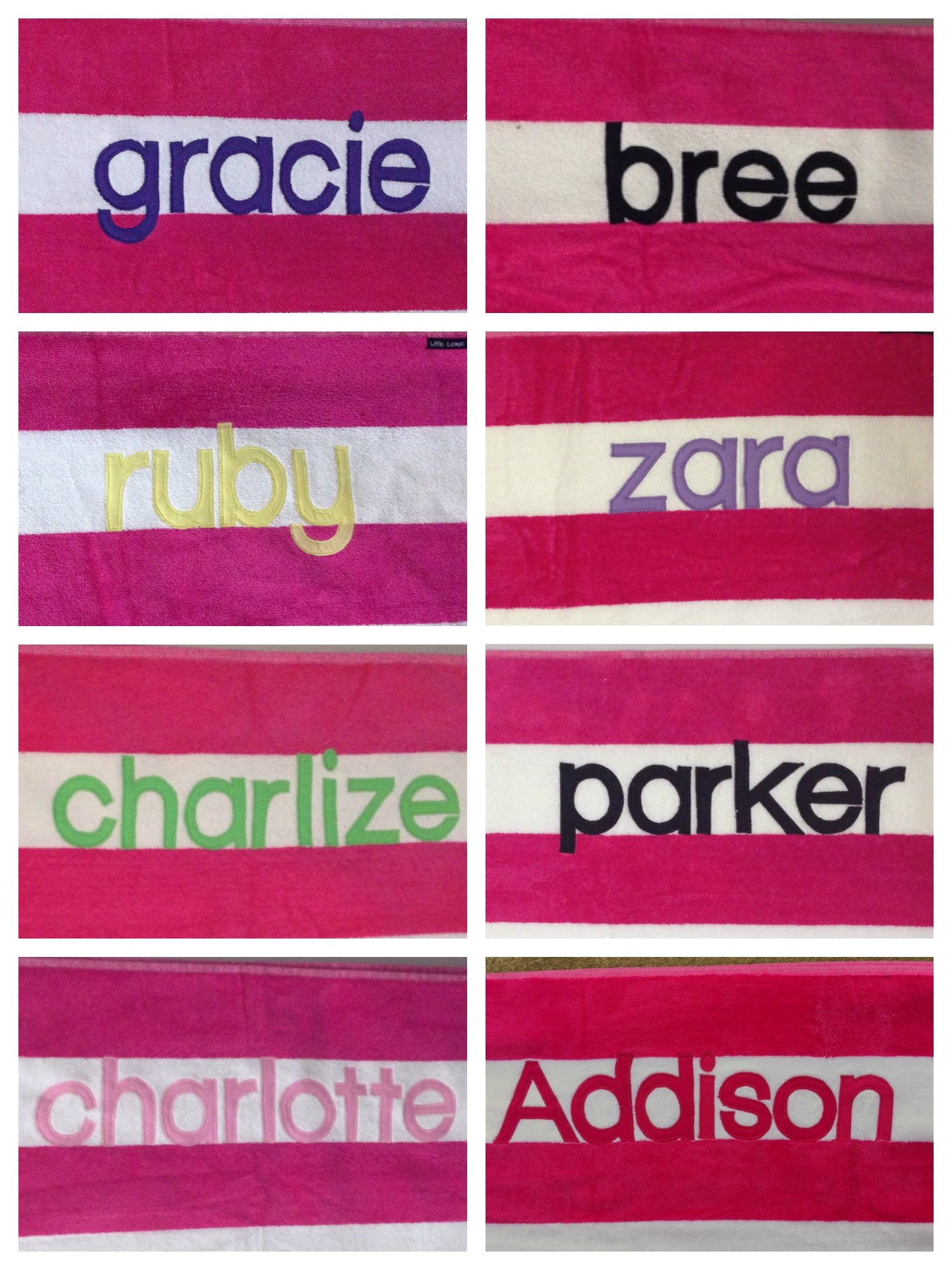 Personalised Beach Towel | Pink