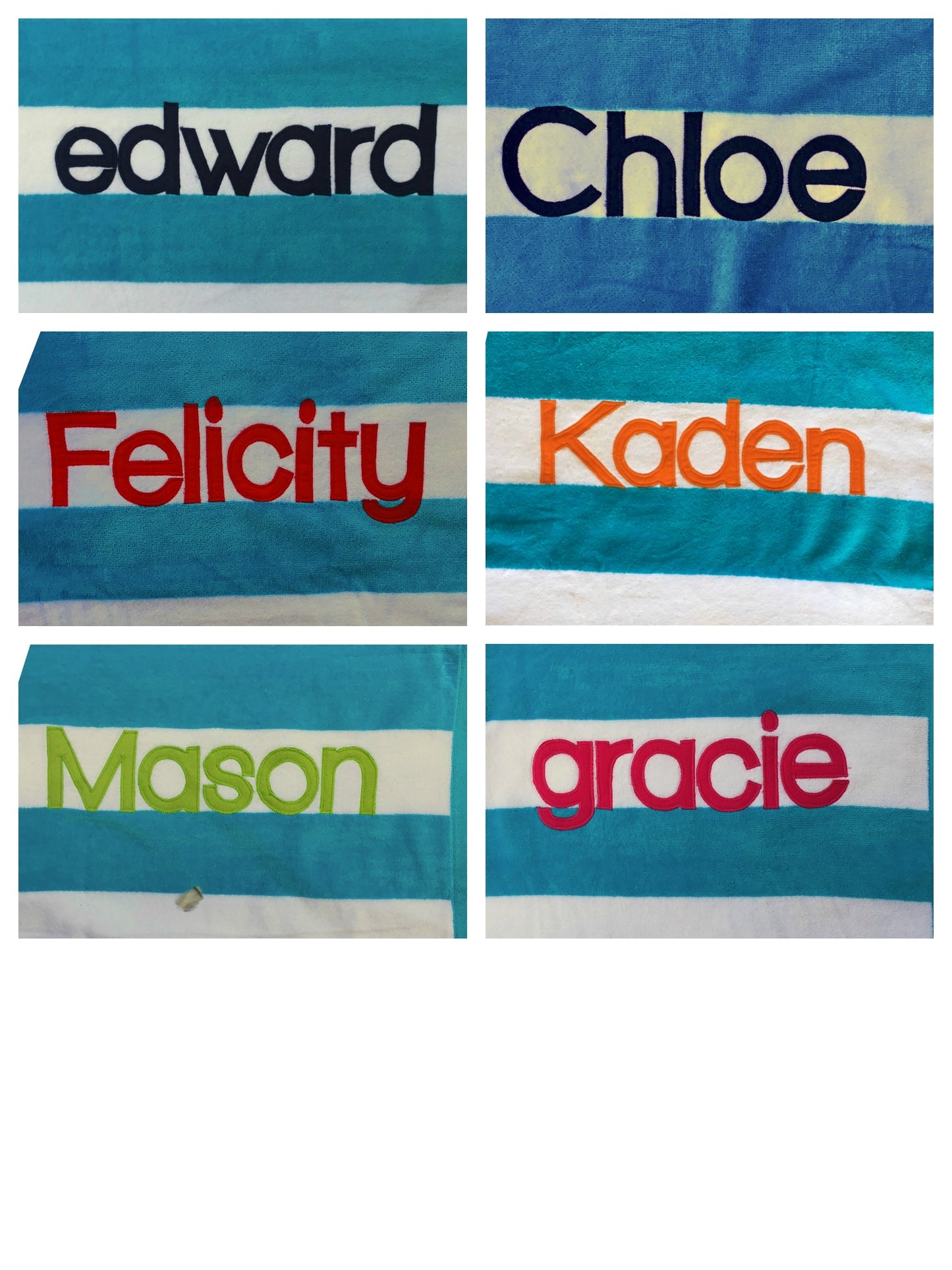 Personalised Beach Towel | Aqua