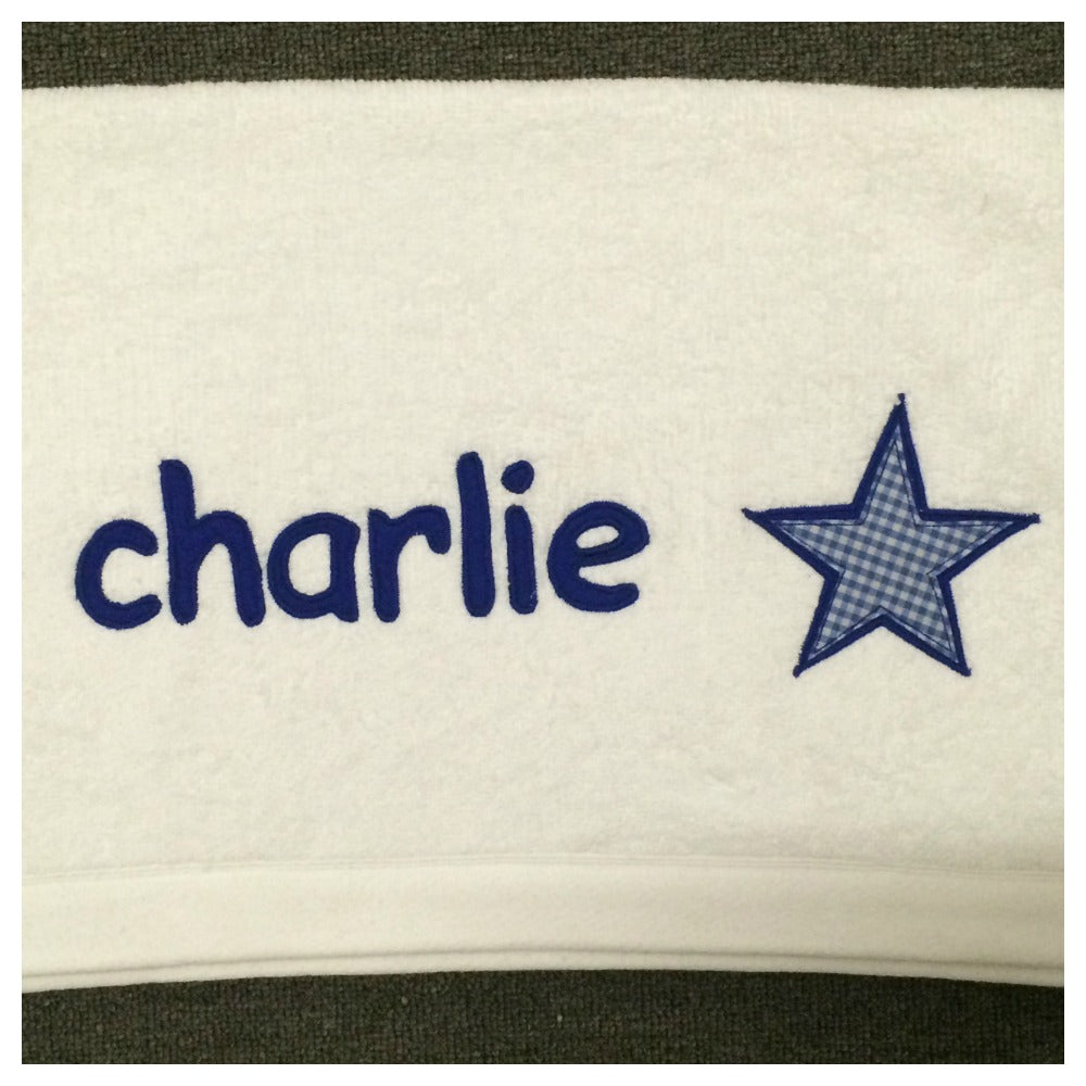 Personalised Bath Towel | White