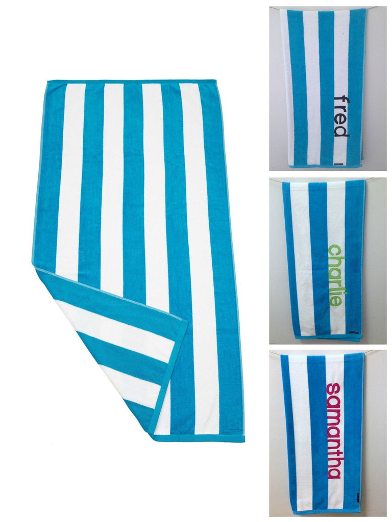 Personalised Beach Towel | Aqua