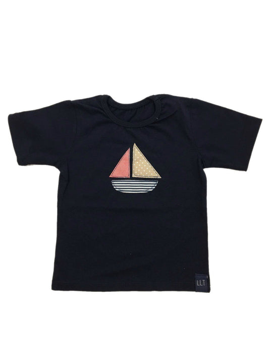 LLT Boys Tee | Sail Boat on Navy