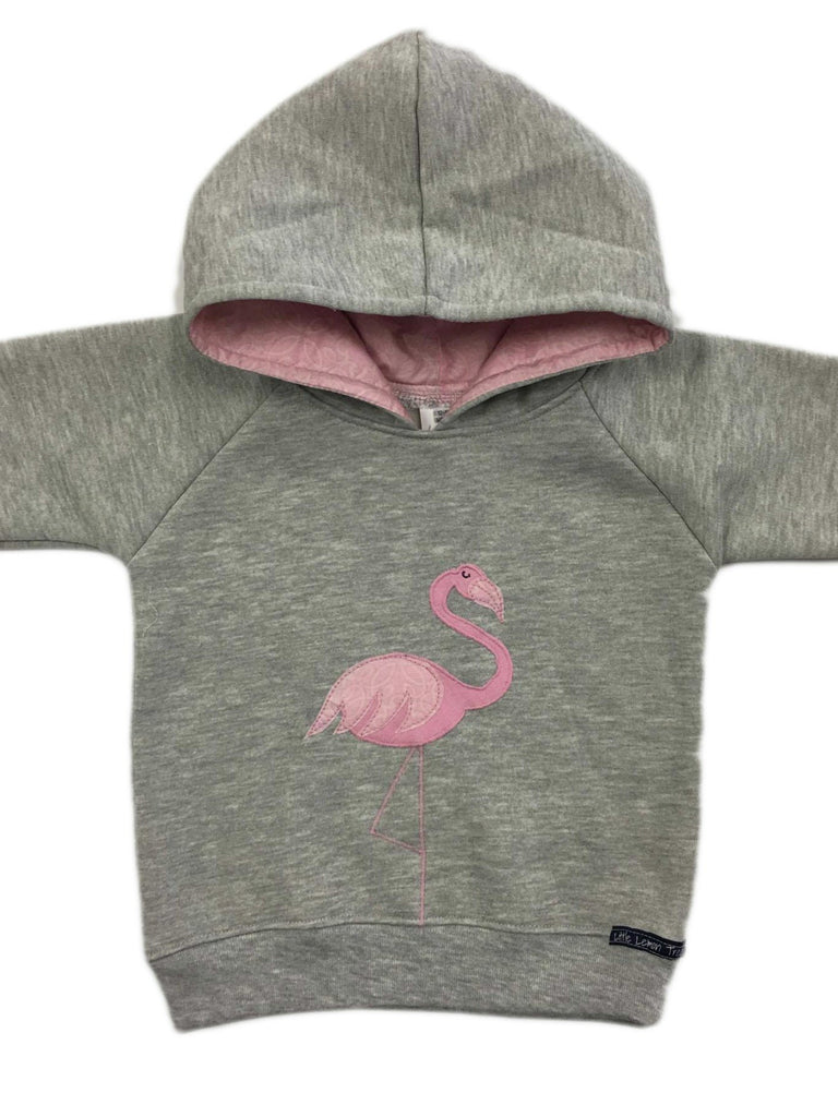 Hoodie | Flamingo on Grey