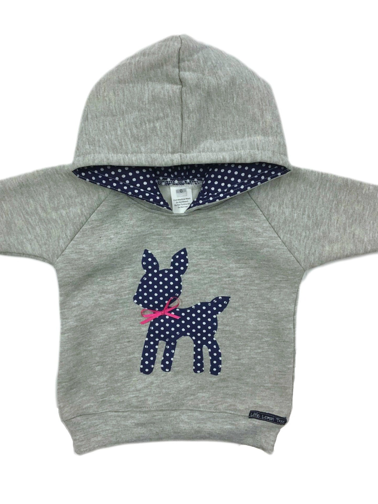 Hoodie | Navy Polkadot Fawn