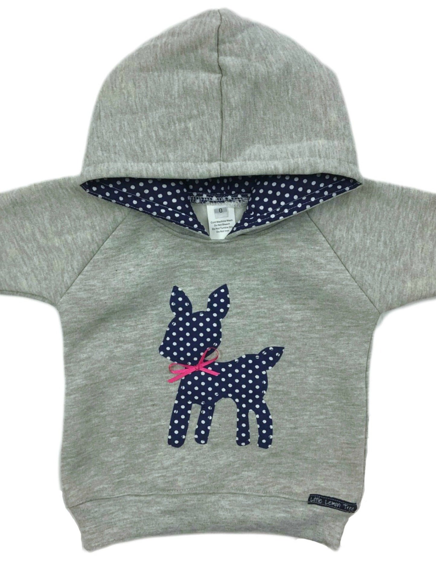 Hoodie | Navy Polkadot Fawn