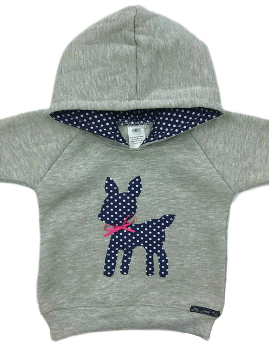 Hoodie | Navy Polkadot Fawn