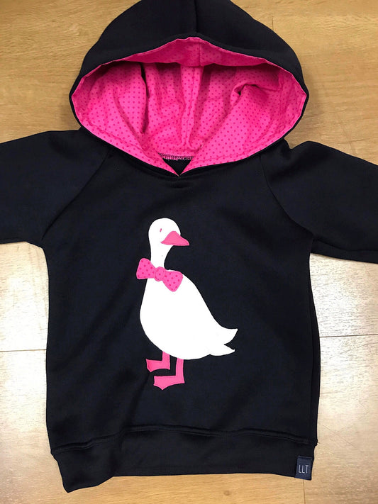 Mother Duck Hoodie on Navy