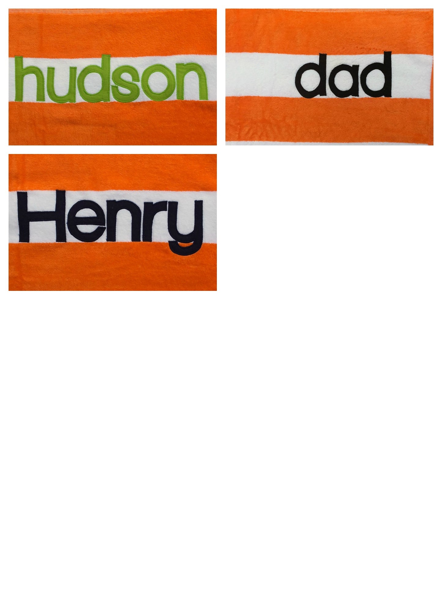 Personalised Beach Towel | Orange