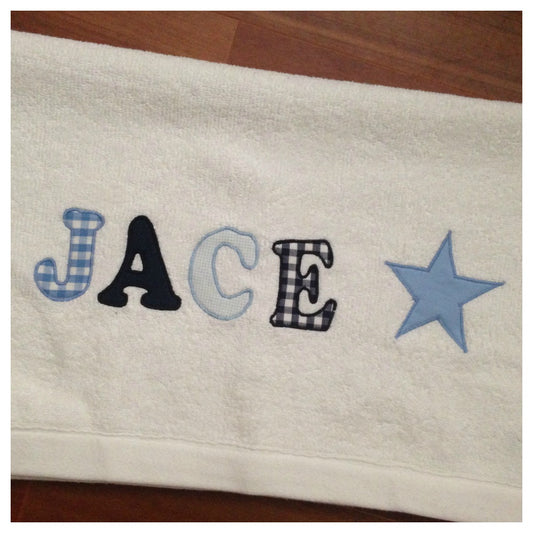 Personalised Bath Towel | White