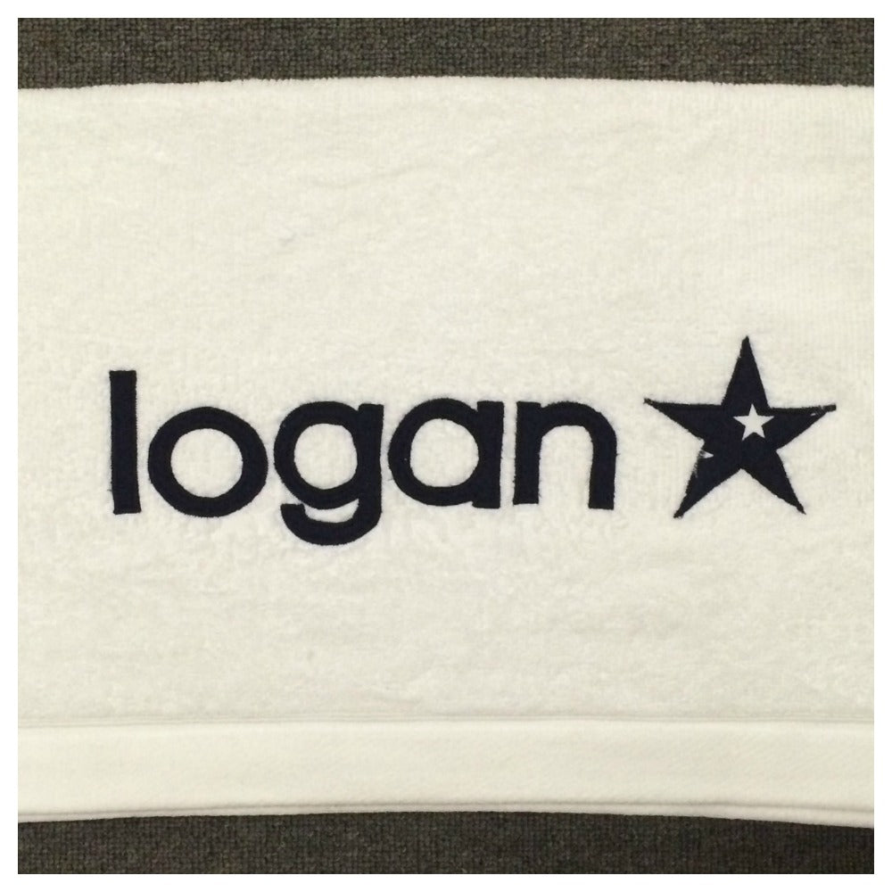 Personalised Bath Towel | White