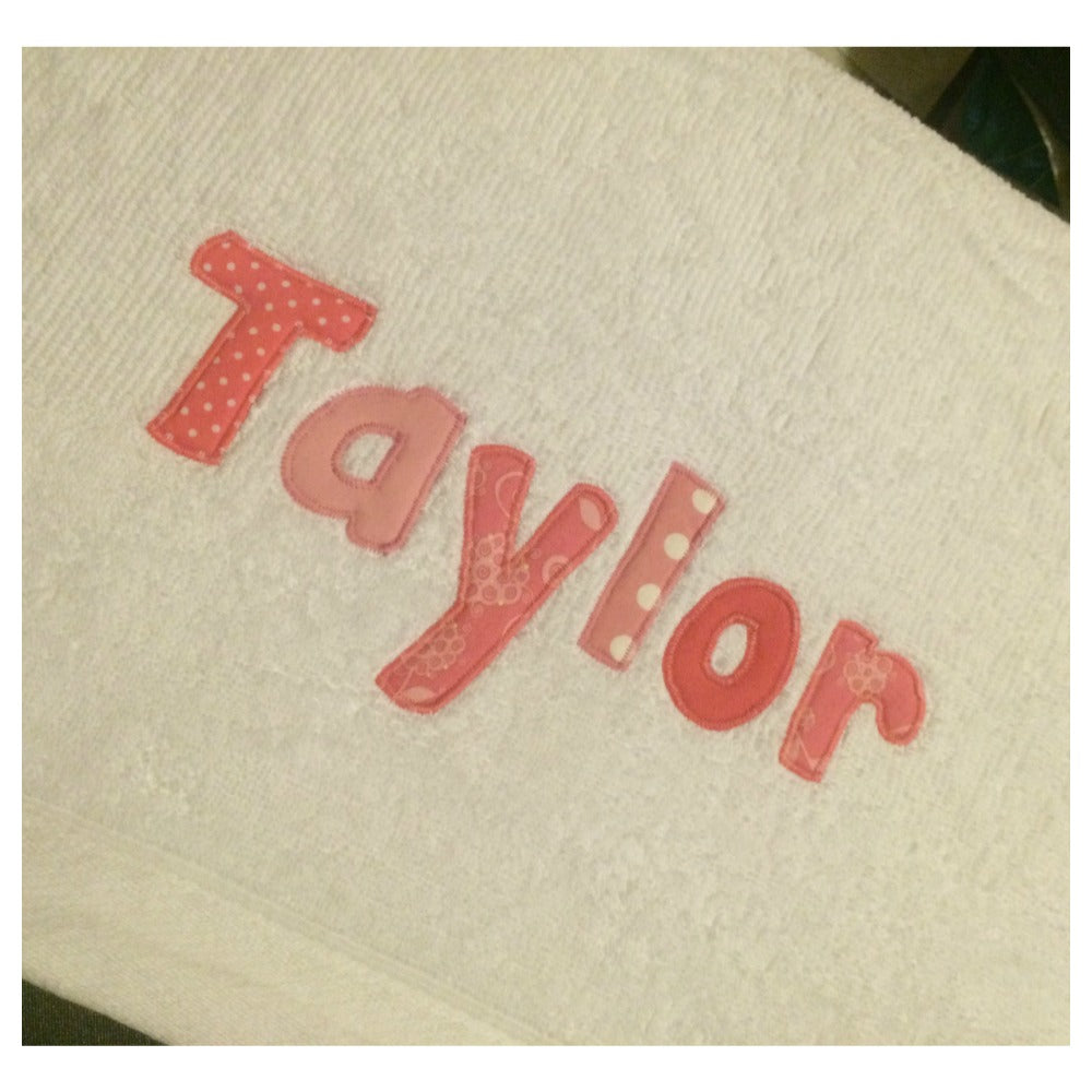 Personalised Bath Towel | White