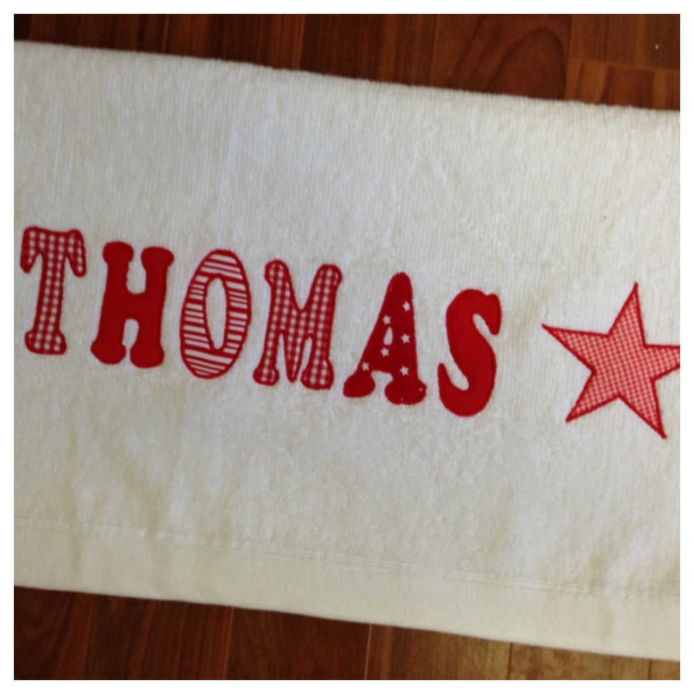 Personalised Bath Towel | White